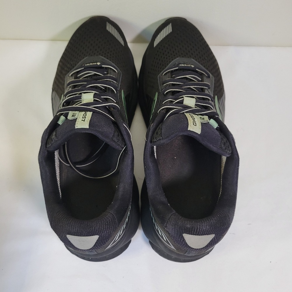 Brooks Ghost 12 GTX Womens Running Shoes Black Mint Gore-Tex 1202991B010 Size 10 - Picture 4 of 6
